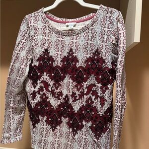 100% Long sleeve Cotton top with beaded design from Sundance